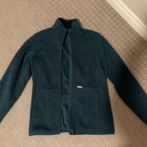 Dark Teal Zip-Up Jacket figs